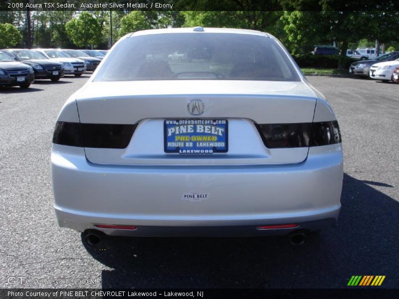 Alabaster Silver Metallic / Ebony 2008 Acura TSX Sedan