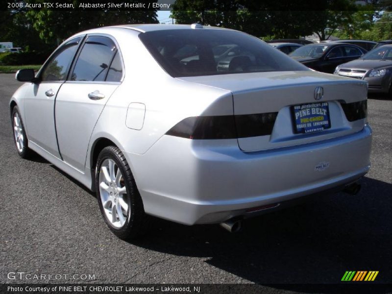 Alabaster Silver Metallic / Ebony 2008 Acura TSX Sedan