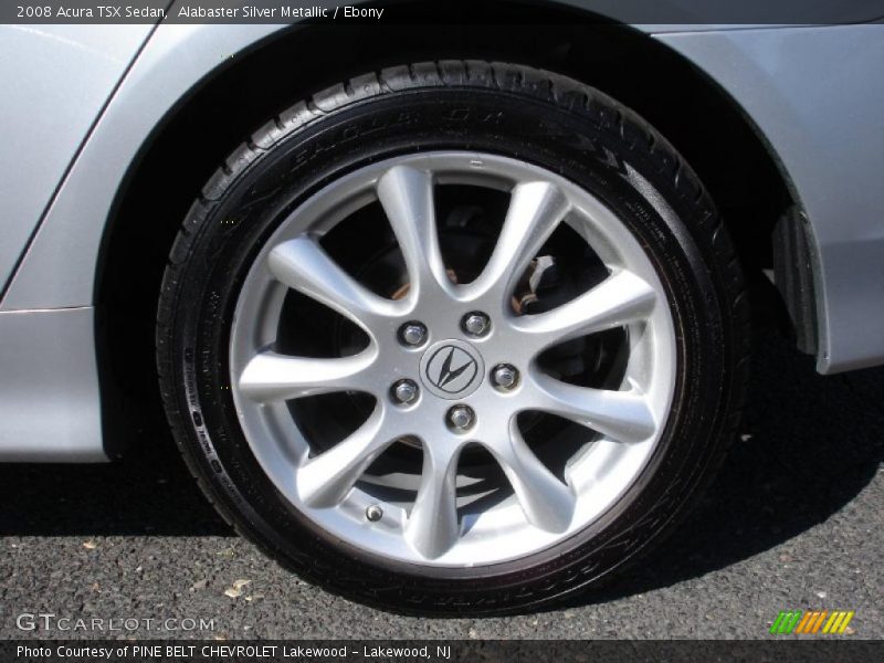Alabaster Silver Metallic / Ebony 2008 Acura TSX Sedan
