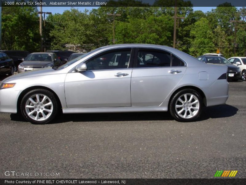 Alabaster Silver Metallic / Ebony 2008 Acura TSX Sedan