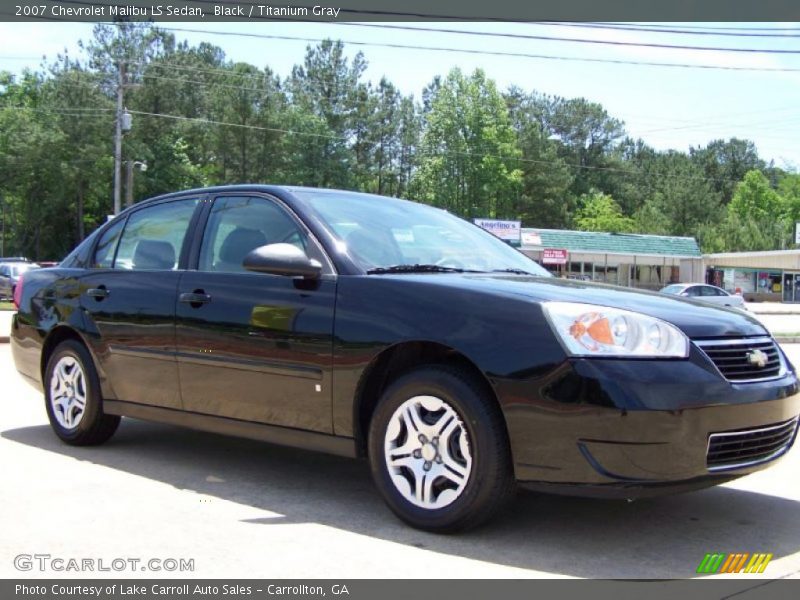 Black / Titanium Gray 2007 Chevrolet Malibu LS Sedan