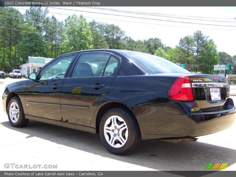 Black / Titanium Gray 2007 Chevrolet Malibu LS Sedan
