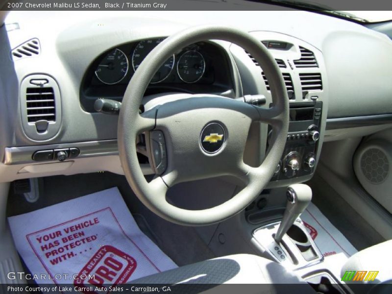 Black / Titanium Gray 2007 Chevrolet Malibu LS Sedan