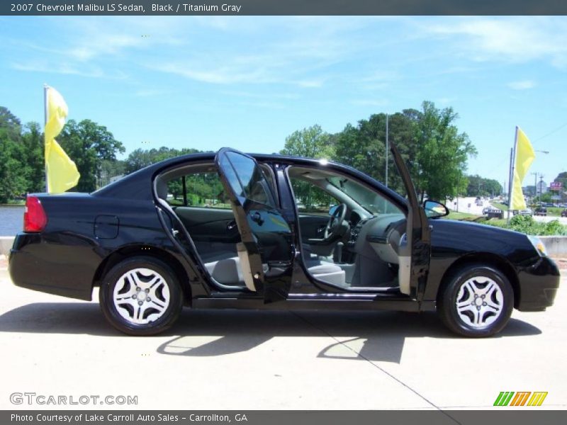 Black / Titanium Gray 2007 Chevrolet Malibu LS Sedan