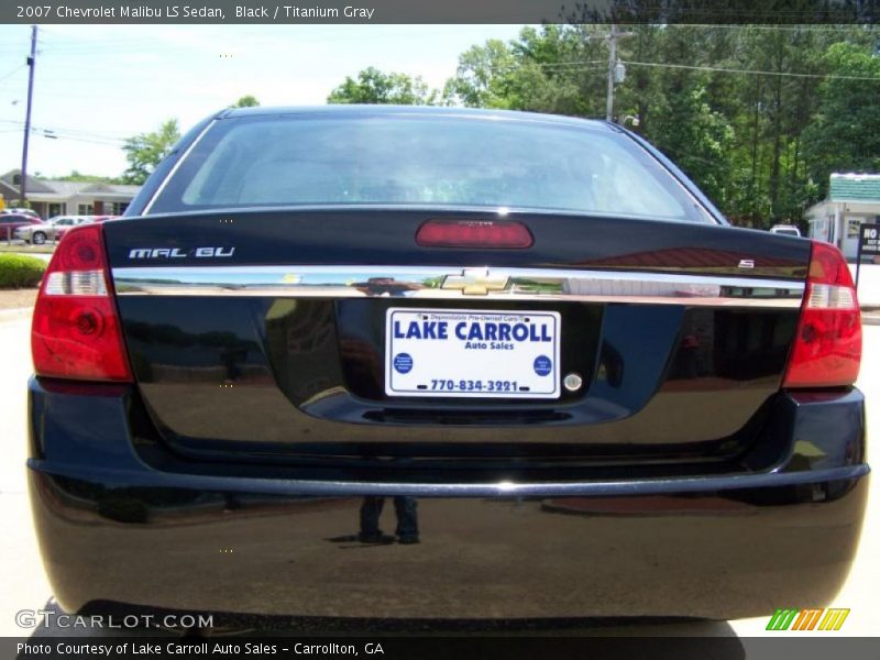Black / Titanium Gray 2007 Chevrolet Malibu LS Sedan