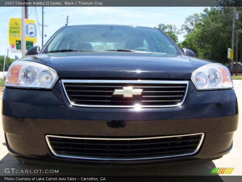 Black / Titanium Gray 2007 Chevrolet Malibu LS Sedan