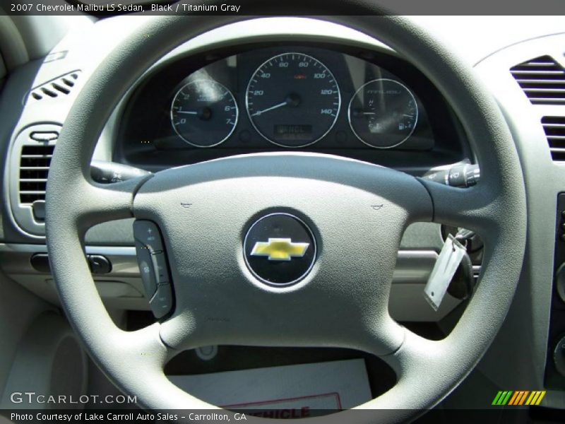 Black / Titanium Gray 2007 Chevrolet Malibu LS Sedan