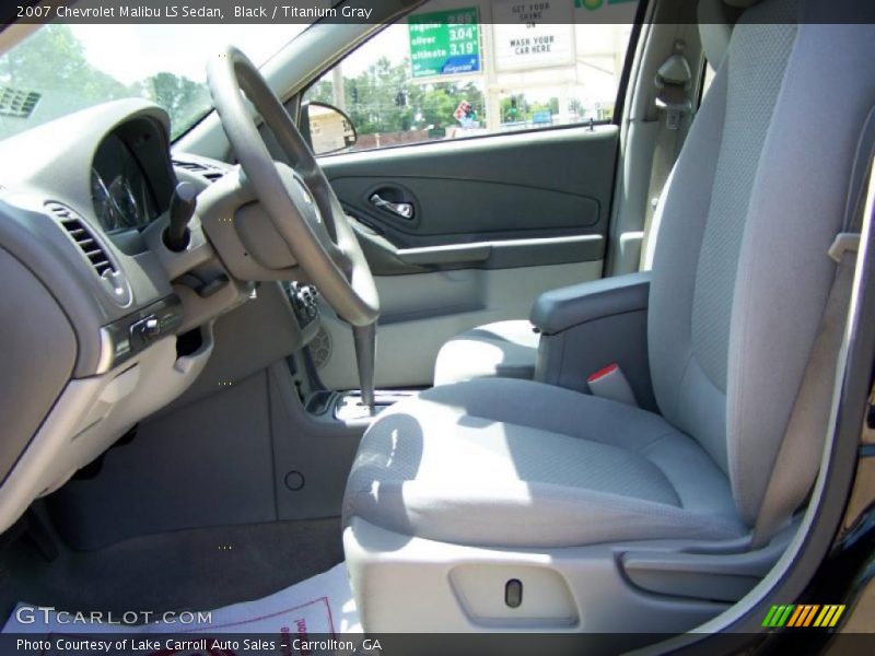 Black / Titanium Gray 2007 Chevrolet Malibu LS Sedan