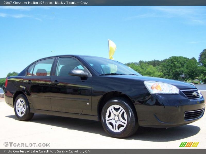 Black / Titanium Gray 2007 Chevrolet Malibu LS Sedan