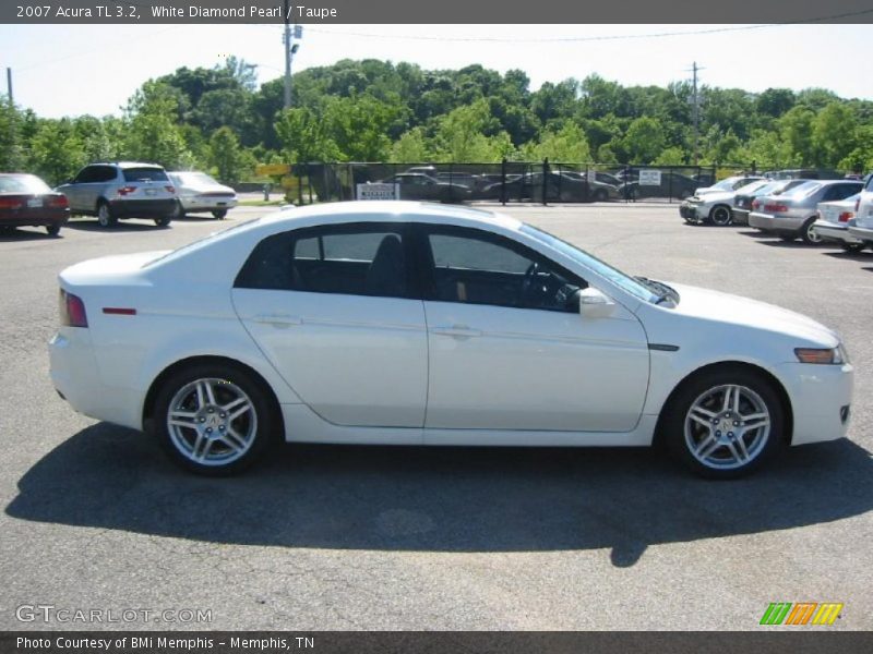 White Diamond Pearl / Taupe 2007 Acura TL 3.2