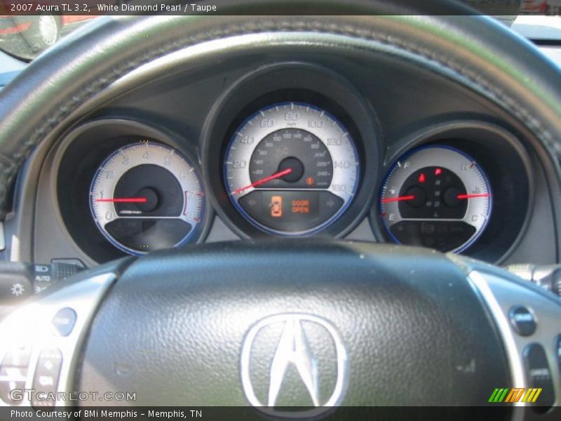 White Diamond Pearl / Taupe 2007 Acura TL 3.2