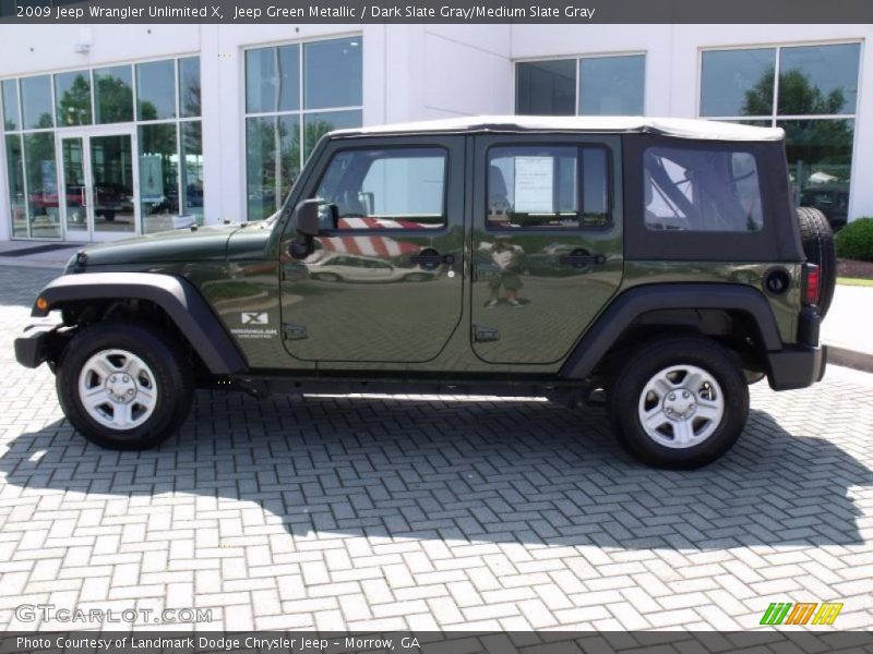 Jeep Green Metallic / Dark Slate Gray/Medium Slate Gray 2009 Jeep Wrangler Unlimited X
