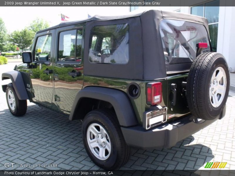 Jeep Green Metallic / Dark Slate Gray/Medium Slate Gray 2009 Jeep Wrangler Unlimited X
