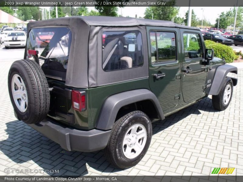 Jeep Green Metallic / Dark Slate Gray/Medium Slate Gray 2009 Jeep Wrangler Unlimited X