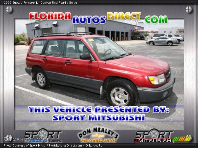 Canyon Red Pearl / Beige 1999 Subaru Forester L