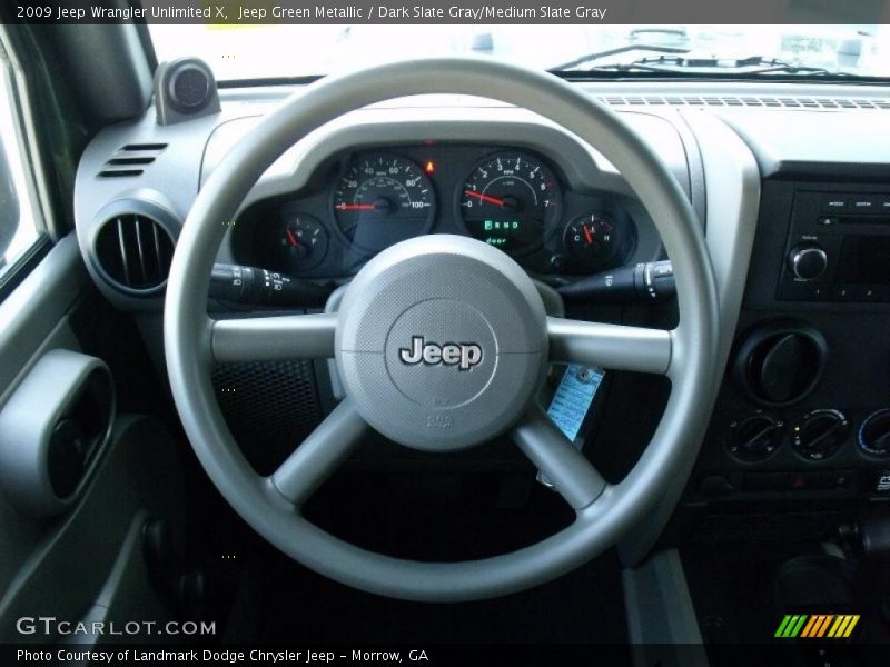 Jeep Green Metallic / Dark Slate Gray/Medium Slate Gray 2009 Jeep Wrangler Unlimited X