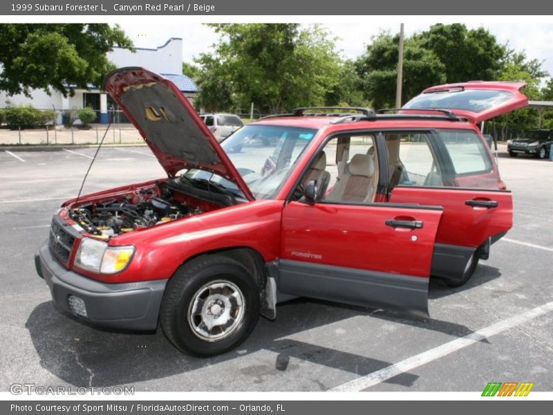 Canyon Red Pearl / Beige 1999 Subaru Forester L