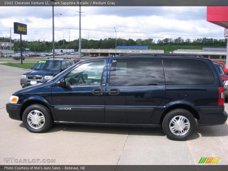 Dark Sapphire Metallic / Medium Gray 2002 Chevrolet Venture LS