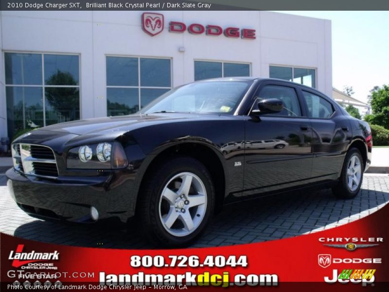 Brilliant Black Crystal Pearl / Dark Slate Gray 2010 Dodge Charger SXT