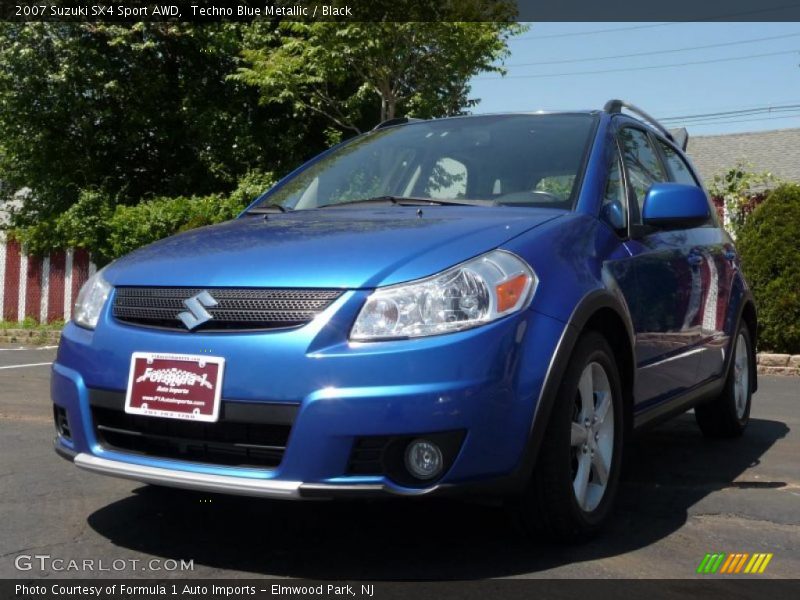 Techno Blue Metallic / Black 2007 Suzuki SX4 Sport AWD