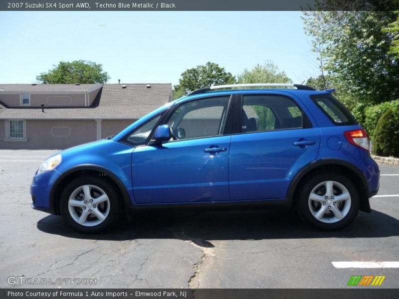 Techno Blue Metallic / Black 2007 Suzuki SX4 Sport AWD