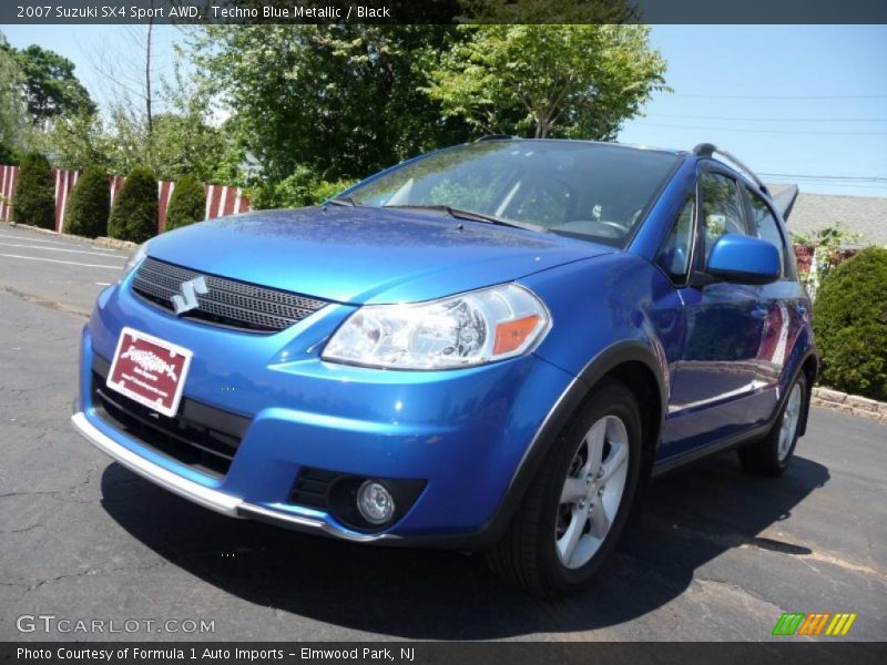 Techno Blue Metallic / Black 2007 Suzuki SX4 Sport AWD