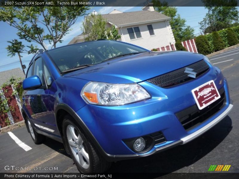 Techno Blue Metallic / Black 2007 Suzuki SX4 Sport AWD