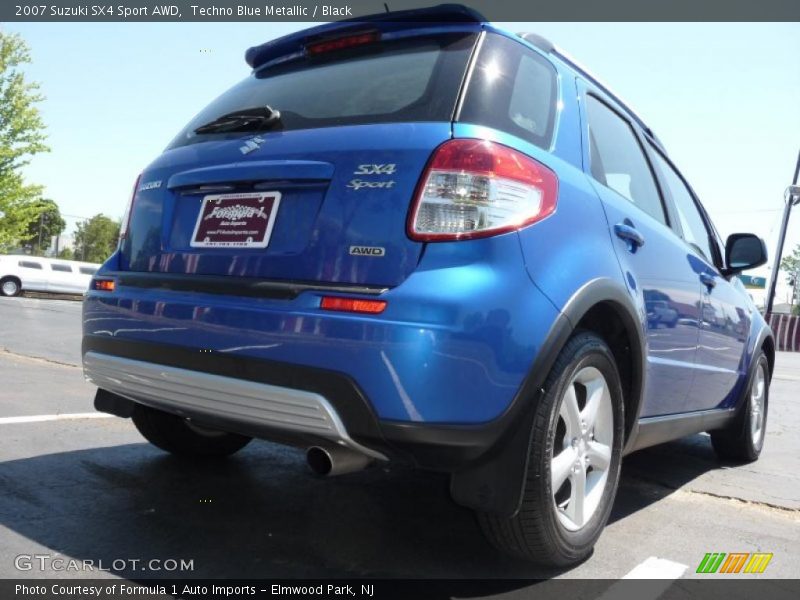 Techno Blue Metallic / Black 2007 Suzuki SX4 Sport AWD