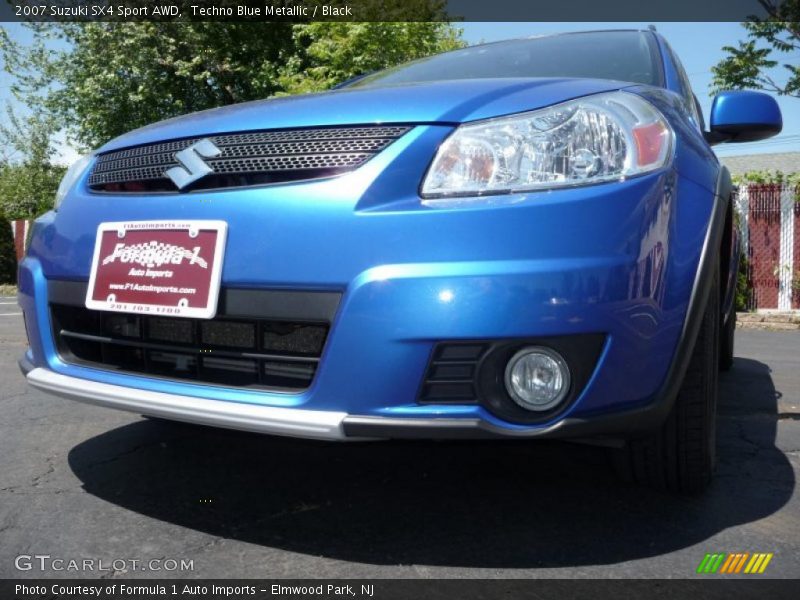 Techno Blue Metallic / Black 2007 Suzuki SX4 Sport AWD