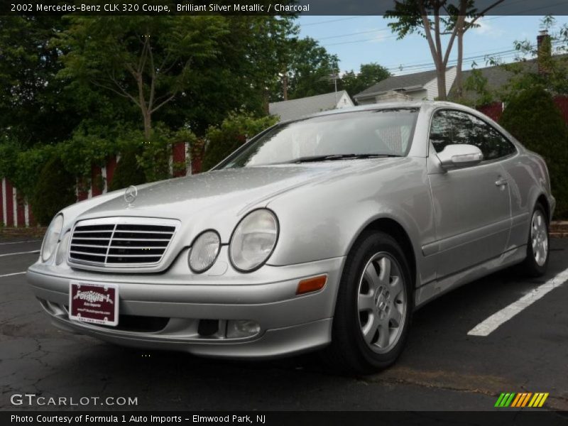 Brilliant Silver Metallic / Charcoal 2002 Mercedes-Benz CLK 320 Coupe