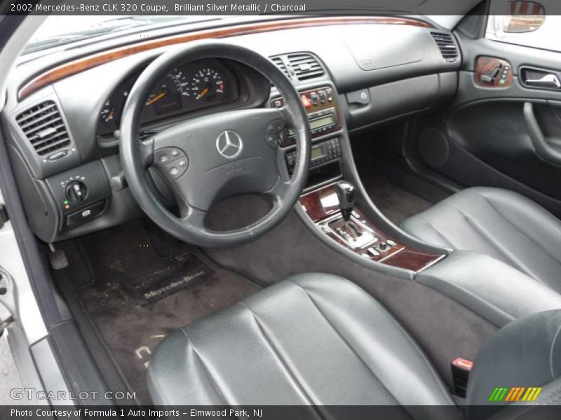 Brilliant Silver Metallic / Charcoal 2002 Mercedes-Benz CLK 320 Coupe