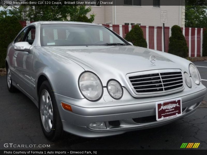 Brilliant Silver Metallic / Charcoal 2002 Mercedes-Benz CLK 320 Coupe