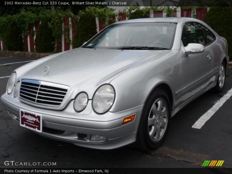 Brilliant Silver Metallic / Charcoal 2002 Mercedes-Benz CLK 320 Coupe