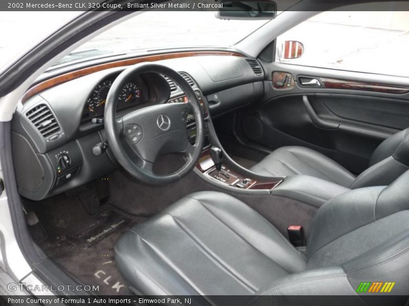 Brilliant Silver Metallic / Charcoal 2002 Mercedes-Benz CLK 320 Coupe