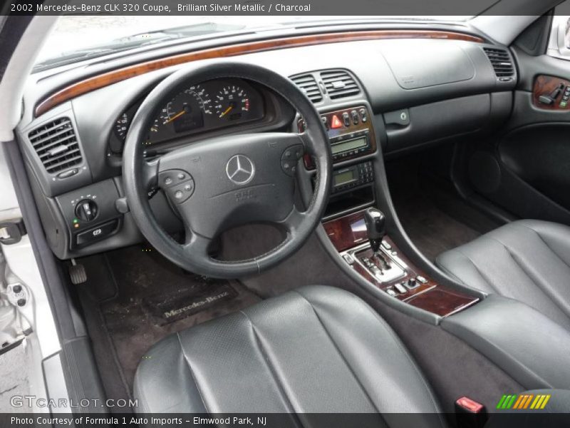 Brilliant Silver Metallic / Charcoal 2002 Mercedes-Benz CLK 320 Coupe