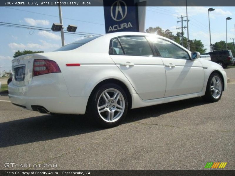 White Diamond Pearl / Taupe 2007 Acura TL 3.2