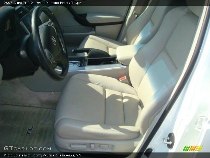 White Diamond Pearl / Taupe 2007 Acura TL 3.2