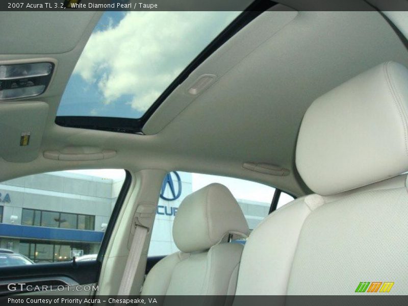 White Diamond Pearl / Taupe 2007 Acura TL 3.2