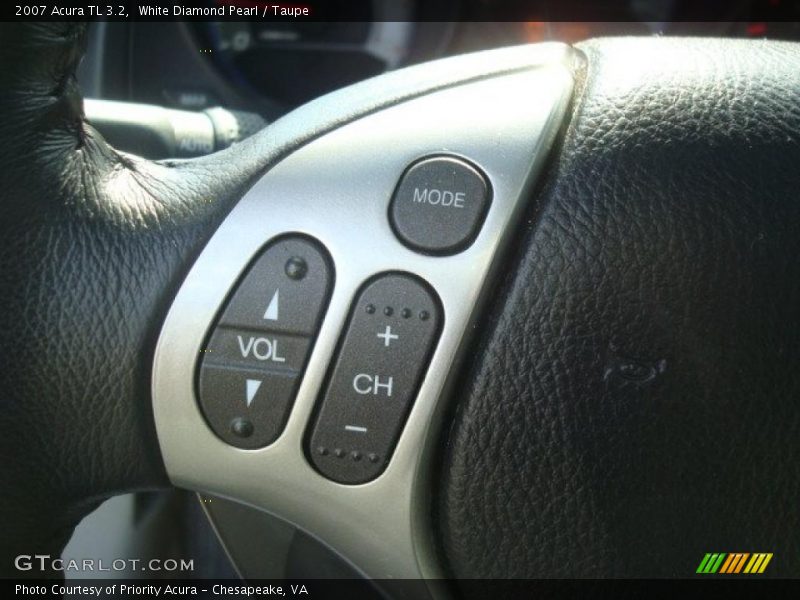 White Diamond Pearl / Taupe 2007 Acura TL 3.2