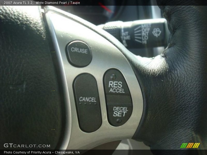 White Diamond Pearl / Taupe 2007 Acura TL 3.2