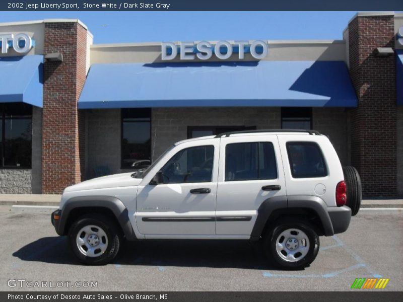 Stone White / Dark Slate Gray 2002 Jeep Liberty Sport