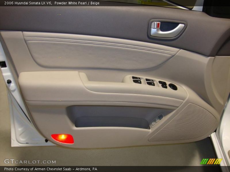 Powder White Pearl / Beige 2006 Hyundai Sonata LX V6