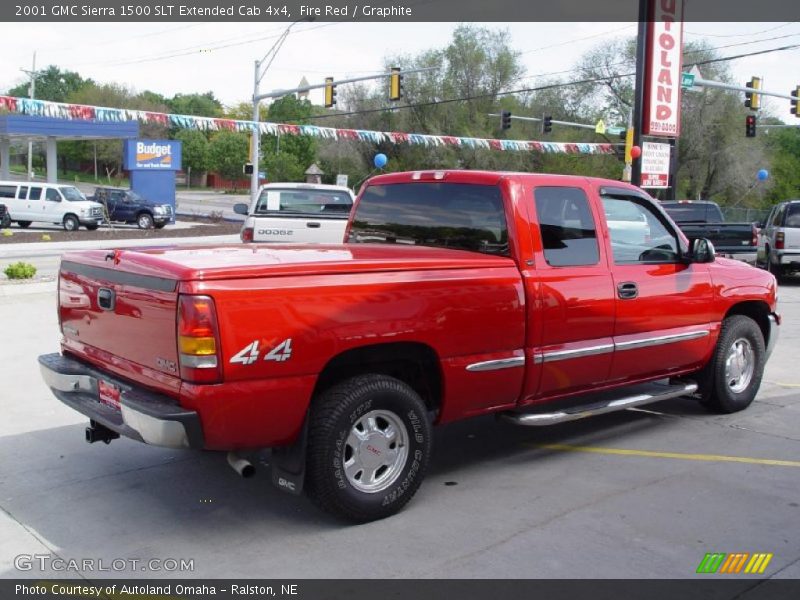 Fire Red / Graphite 2001 GMC Sierra 1500 SLT Extended Cab 4x4