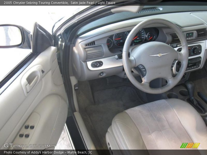 Satin Jade Pearl / Light Taupe 2005 Chrysler Sebring Touring Convertible