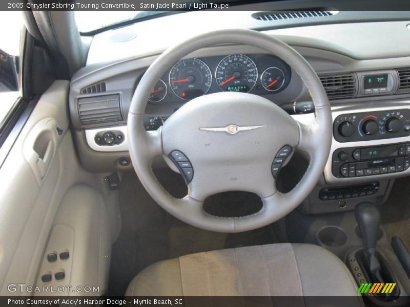Satin Jade Pearl / Light Taupe 2005 Chrysler Sebring Touring Convertible