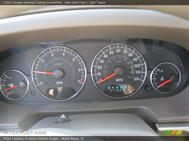 Satin Jade Pearl / Light Taupe 2005 Chrysler Sebring Touring Convertible