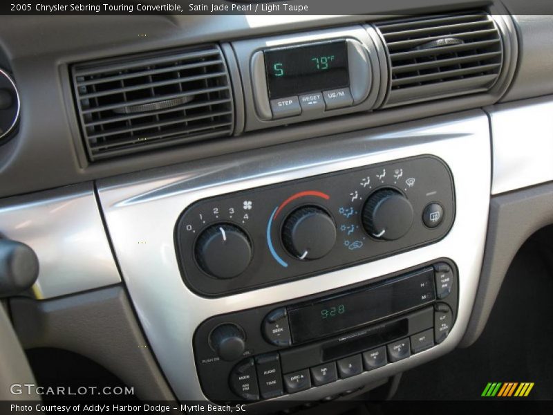 Satin Jade Pearl / Light Taupe 2005 Chrysler Sebring Touring Convertible