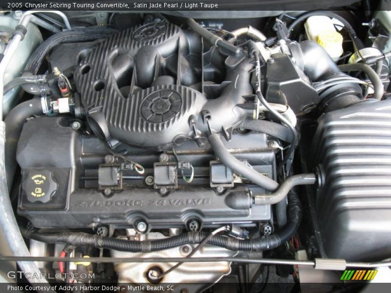 Satin Jade Pearl / Light Taupe 2005 Chrysler Sebring Touring Convertible