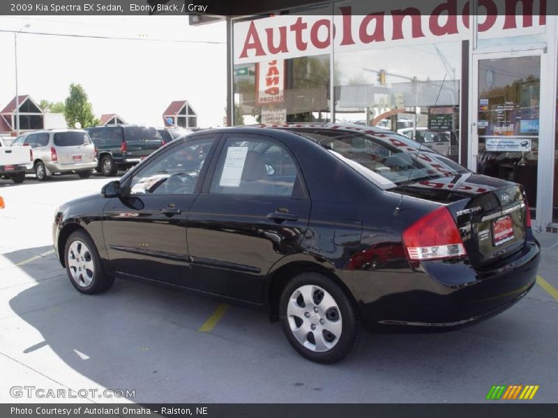 Ebony Black / Gray 2009 Kia Spectra EX Sedan