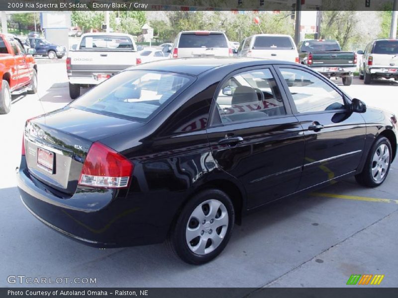 Ebony Black / Gray 2009 Kia Spectra EX Sedan